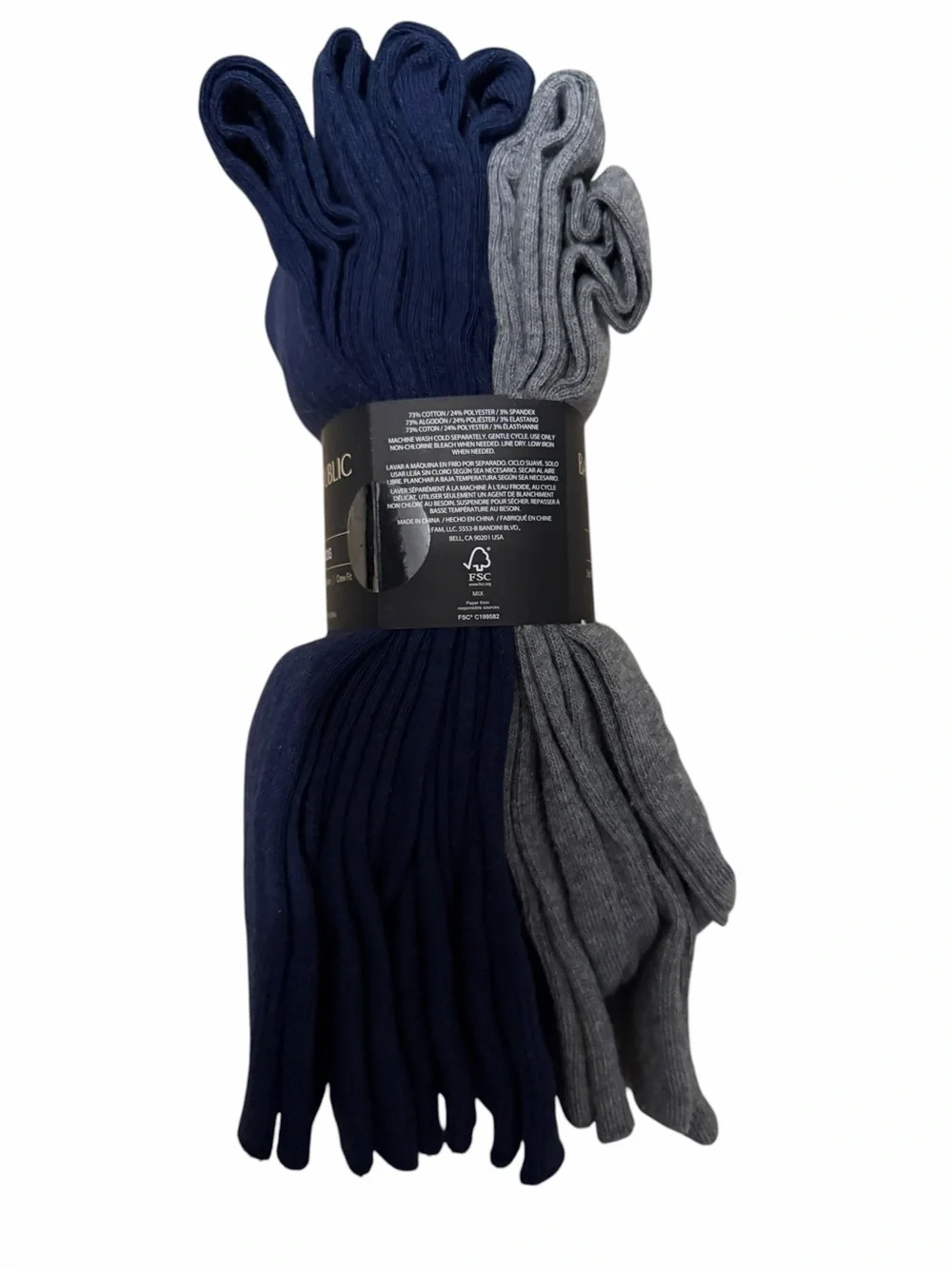 NWT/Banana Republic Men's Dress Sock, 6-pair/(4) Navy Academy & (2) Heather Gray